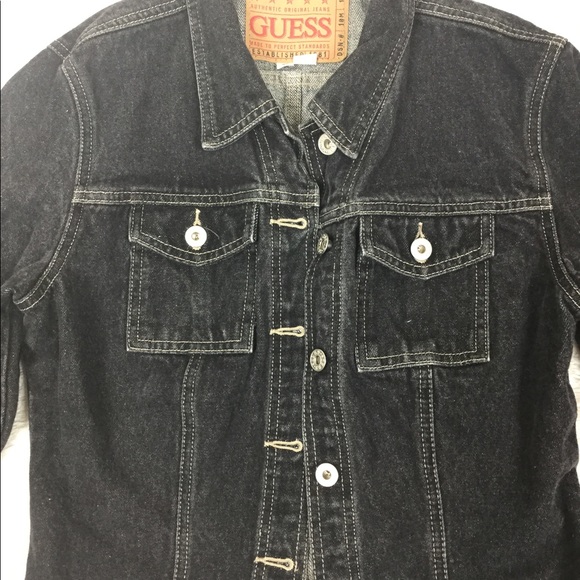 SOLD❌Guess dark wash denim jacket - Picture 2 of 7